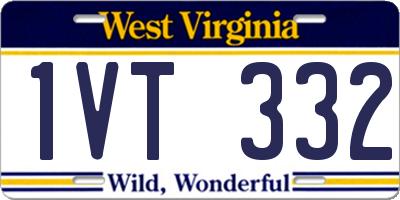 WV license plate 1VT332