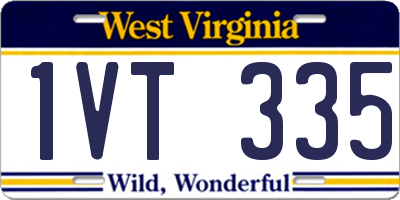 WV license plate 1VT335