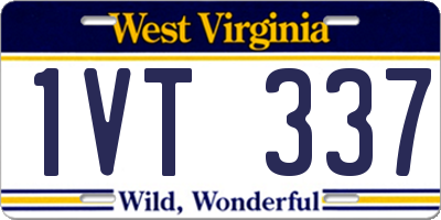 WV license plate 1VT337