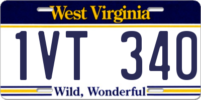 WV license plate 1VT340