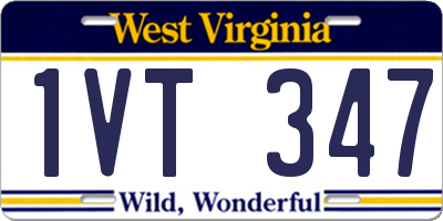 WV license plate 1VT347