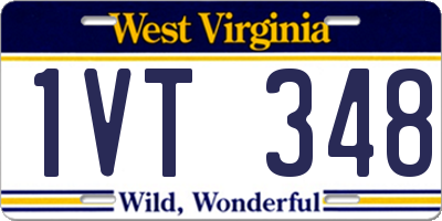 WV license plate 1VT348