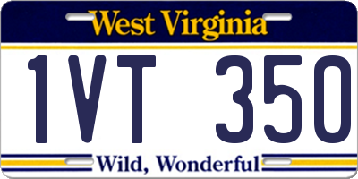 WV license plate 1VT350