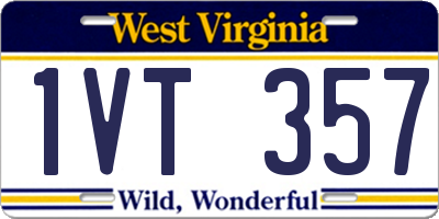 WV license plate 1VT357