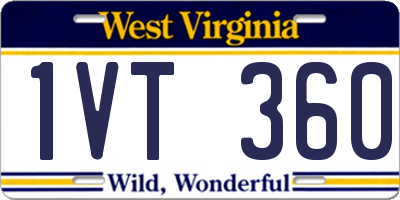 WV license plate 1VT360
