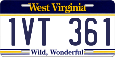WV license plate 1VT361