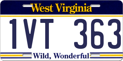 WV license plate 1VT363