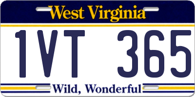 WV license plate 1VT365