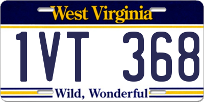 WV license plate 1VT368