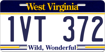 WV license plate 1VT372