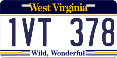 WV license plate 1VT378