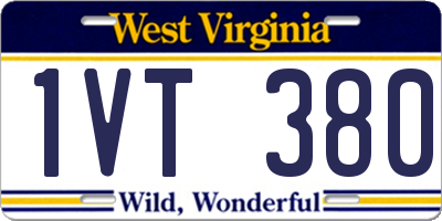 WV license plate 1VT380