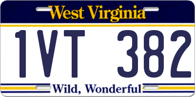 WV license plate 1VT382