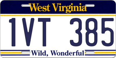 WV license plate 1VT385
