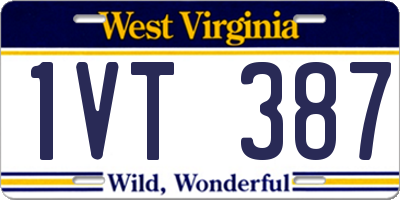WV license plate 1VT387