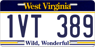WV license plate 1VT389