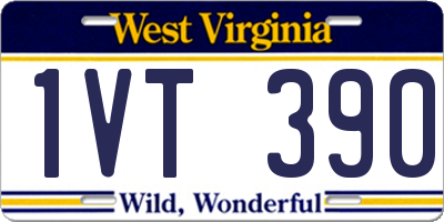 WV license plate 1VT390