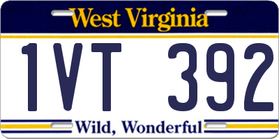 WV license plate 1VT392