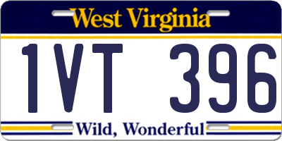 WV license plate 1VT396
