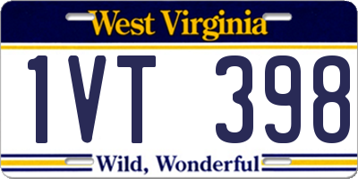 WV license plate 1VT398