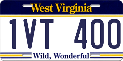 WV license plate 1VT400