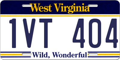 WV license plate 1VT404