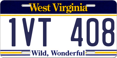 WV license plate 1VT408