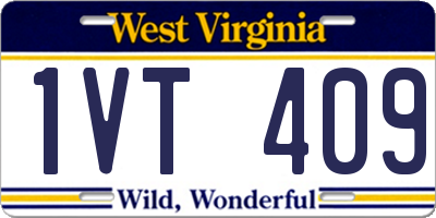 WV license plate 1VT409