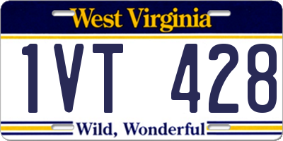WV license plate 1VT428