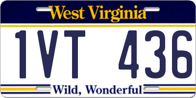 WV license plate 1VT436