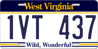 WV license plate 1VT437