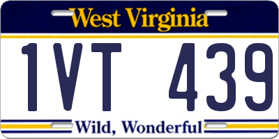 WV license plate 1VT439