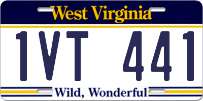 WV license plate 1VT441