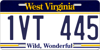 WV license plate 1VT445