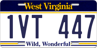 WV license plate 1VT447