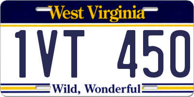 WV license plate 1VT450
