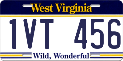 WV license plate 1VT456