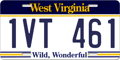 WV license plate 1VT461