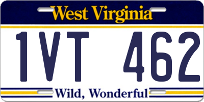 WV license plate 1VT462