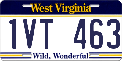 WV license plate 1VT463