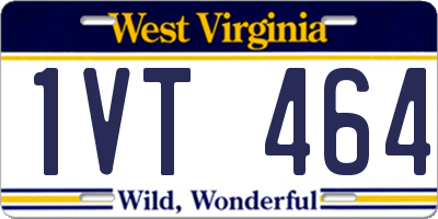 WV license plate 1VT464