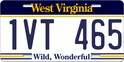 WV license plate 1VT465