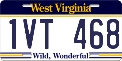 WV license plate 1VT468