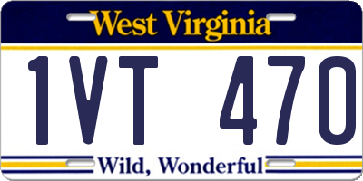 WV license plate 1VT470