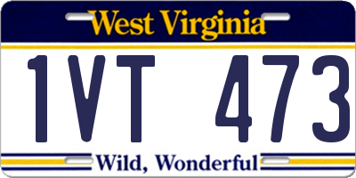 WV license plate 1VT473