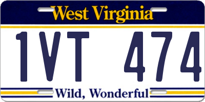 WV license plate 1VT474