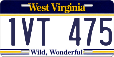 WV license plate 1VT475