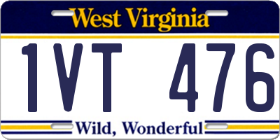 WV license plate 1VT476