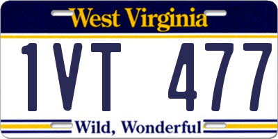 WV license plate 1VT477
