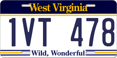 WV license plate 1VT478